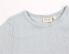 Petit Piao pearl blue t-shirt pointelle